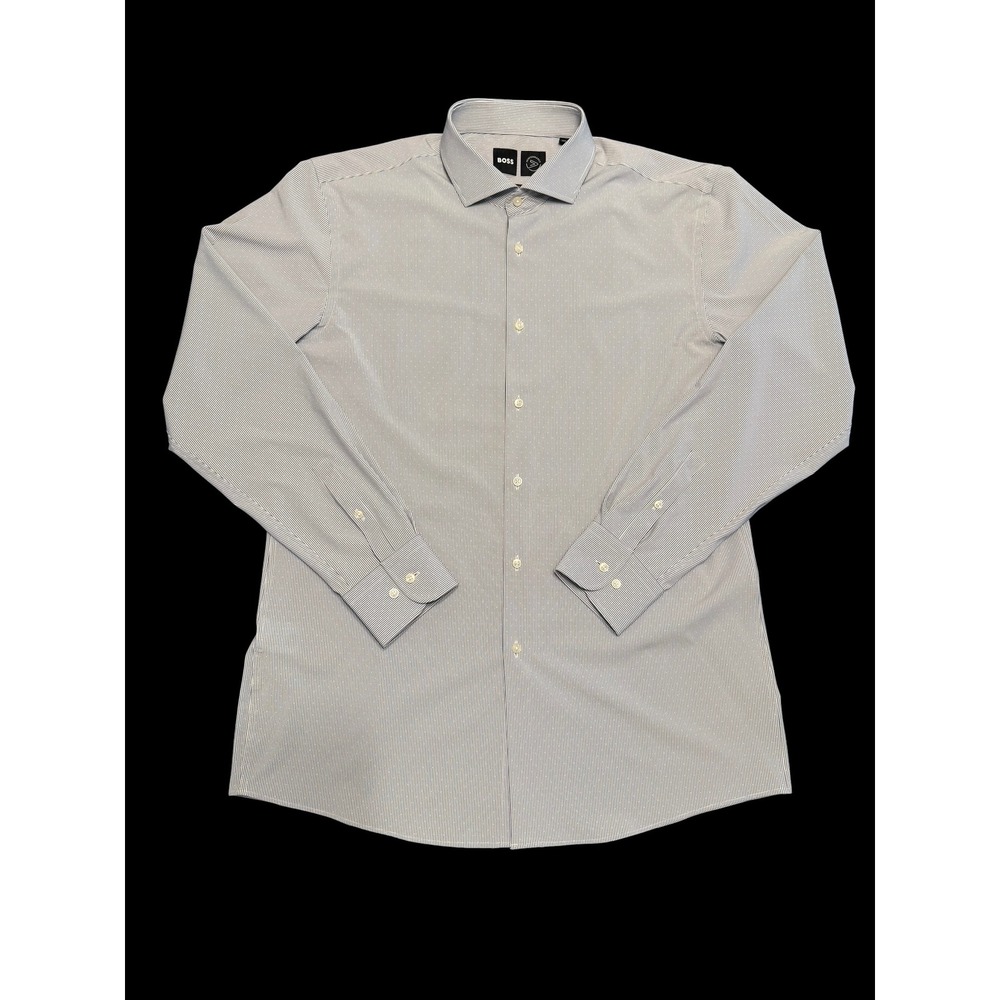BOSS Performance by Hugo Boss Sharp Fit Sz L 16 1/2 34/35 Long Sleeve Button Up